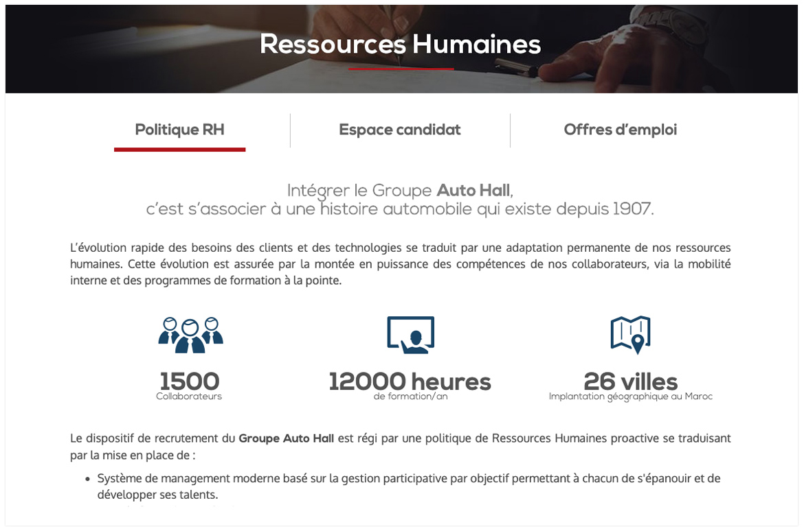 conception site web casablanca